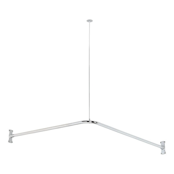 Signature Hardware 48'' LShaped Fixed Shower Curtain Rod Wayfair